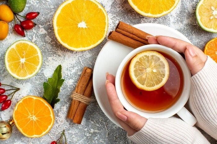  شاي البرتقال والقرفة